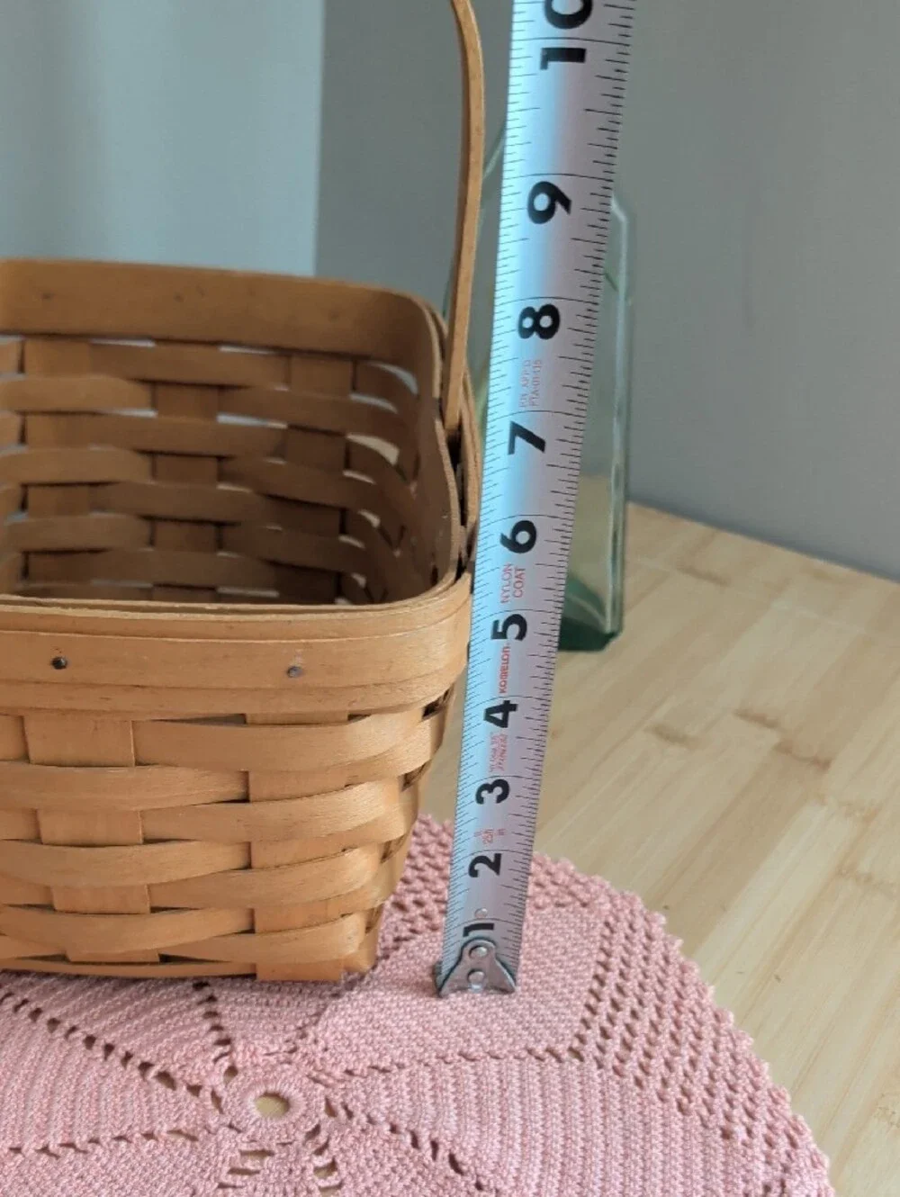 Longaberger Warm Brown Spring Woven Basket with Handle
